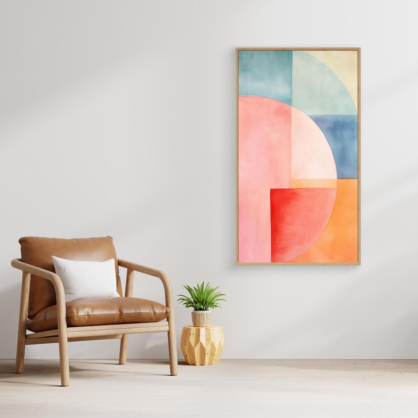 Pastel Geometric Arches | Soft Modern Abstract Wall Decor
