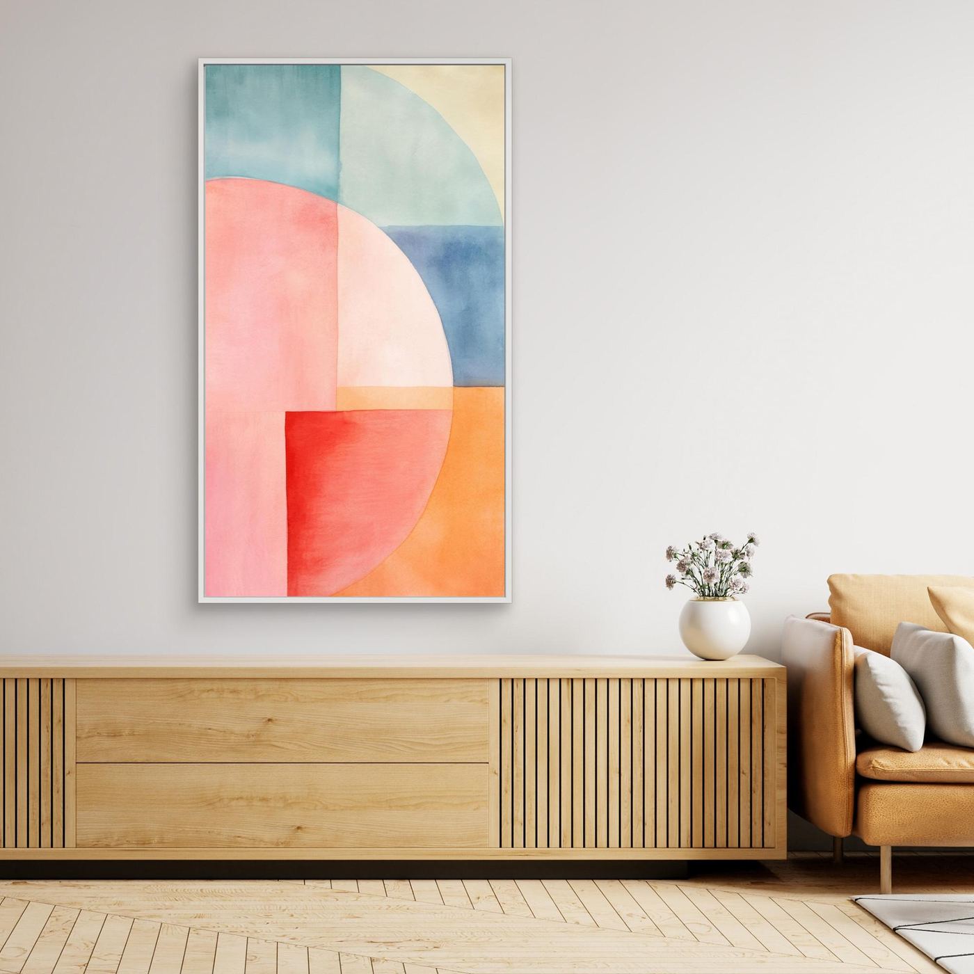 Pastel Geometric Arches | Soft Modern Abstract Wall Decor