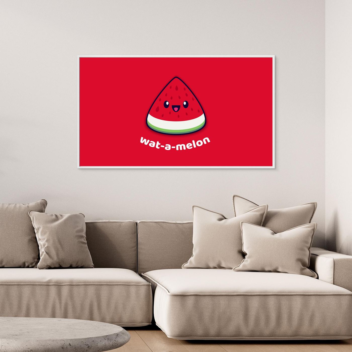 Cute Watermelon Kawaii Illustration 4K Wallpaper
