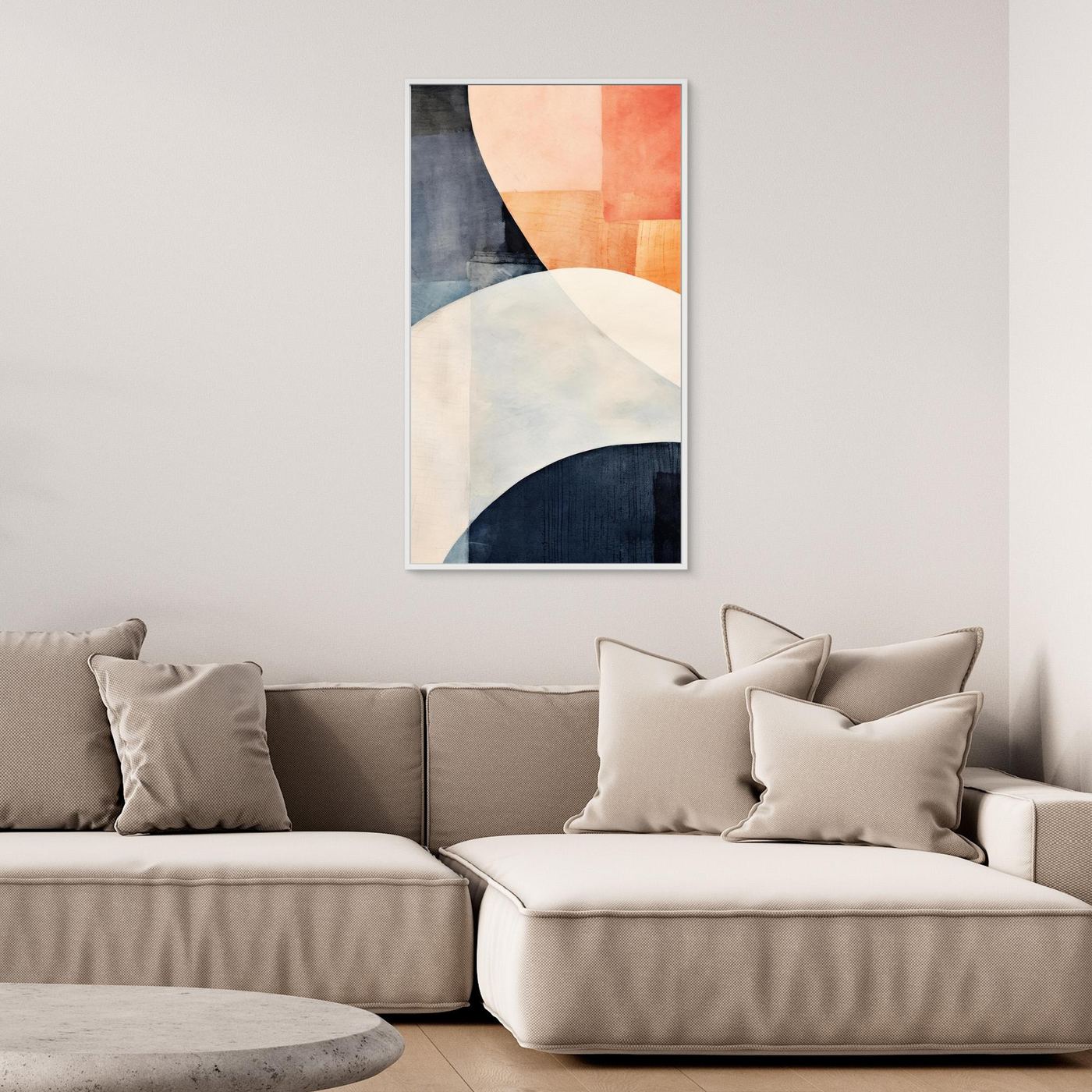 Minimal Geometric Abstract Blocks – Soft Pastel Modern Wall Art