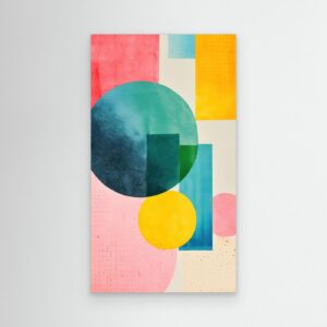Pastel Circle Composition Abstract – Contemporary Geometric Background Art