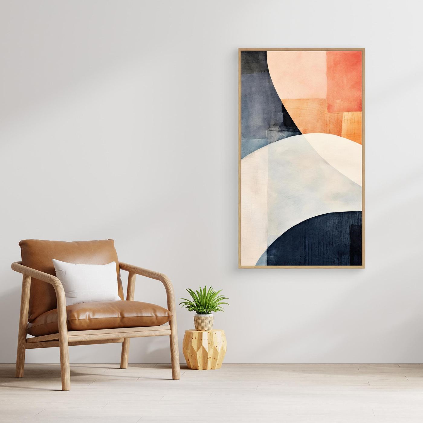 Minimal Geometric Abstract Blocks – Soft Pastel Modern Wall Art