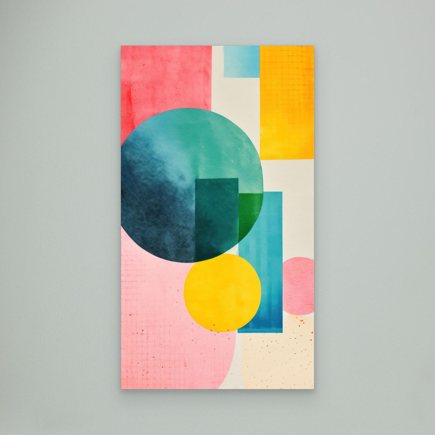 Pastel Circle Composition Abstract – Contemporary Geometric Background Art