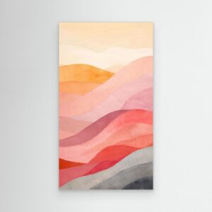 Minimalist Pastel Abstract Landscape with Soft Layered Waves and Modern Artistic Texture