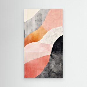 Organic Abstract Shapes with Soft Curves and Textured Minimalist Color Layers