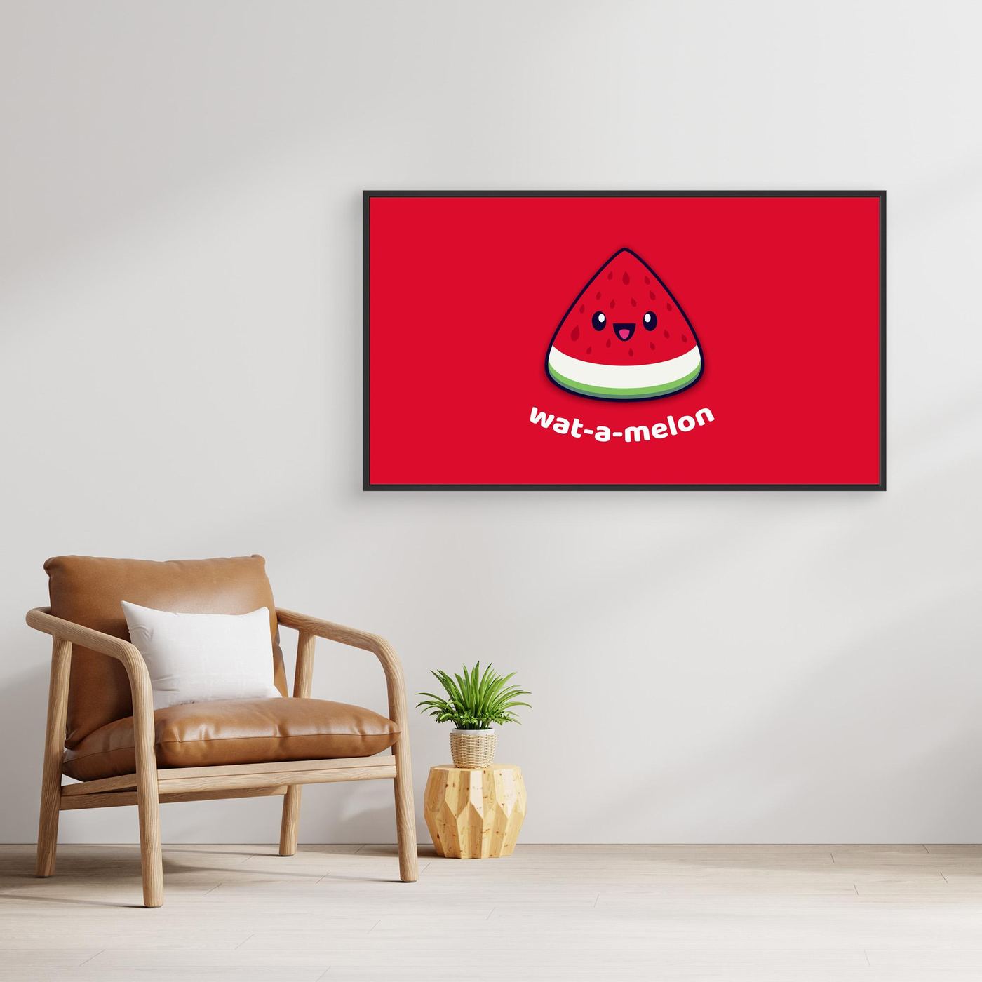 Cute Watermelon Kawaii Illustration 4K Wallpaper