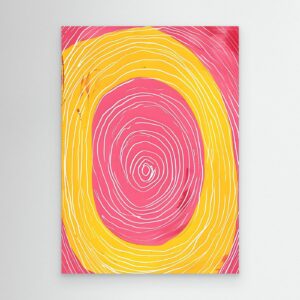 Modern Pink and Yellow Fluid Abstract Background