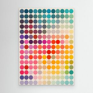Vibrant Gradient Polka Dot Abstract Canvas | Modern Color Palette Geometric
