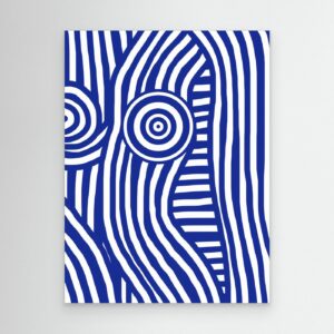 Front Blue and White Striped Nude by Little Dean