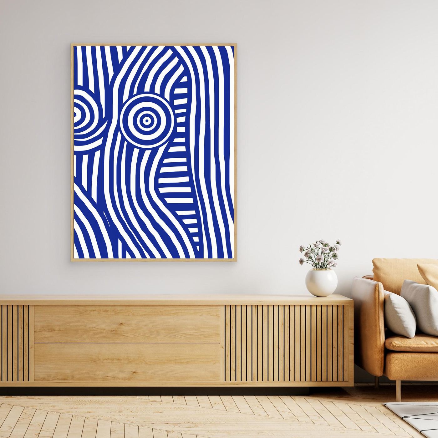 Front Blue and White Striped Nude by Little Dean