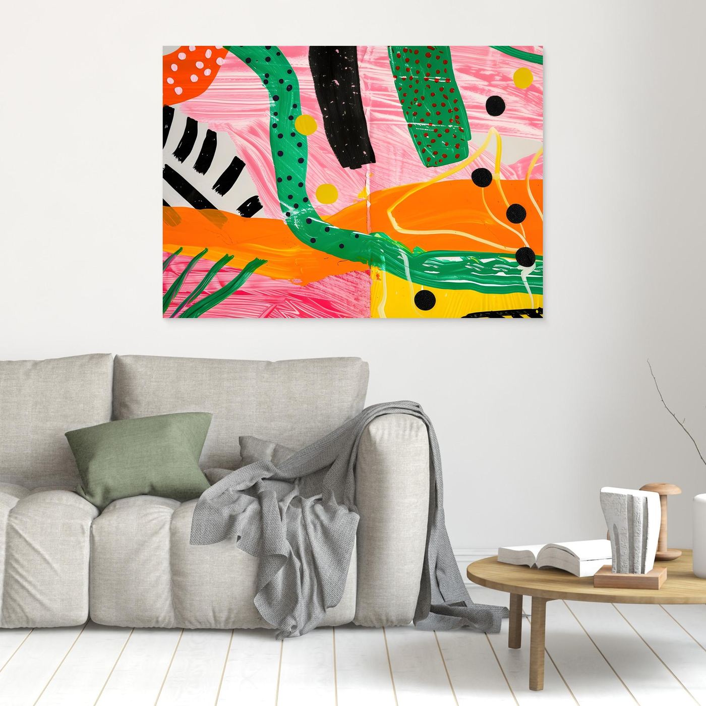 Bold Contemporary Abstract Expression Canvas
