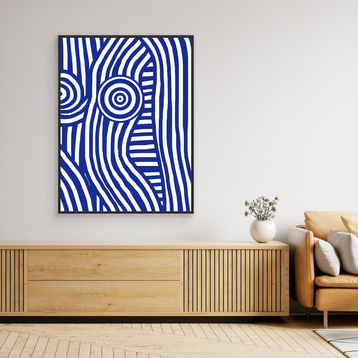 Front Blue and White Striped Nude by Little Dean