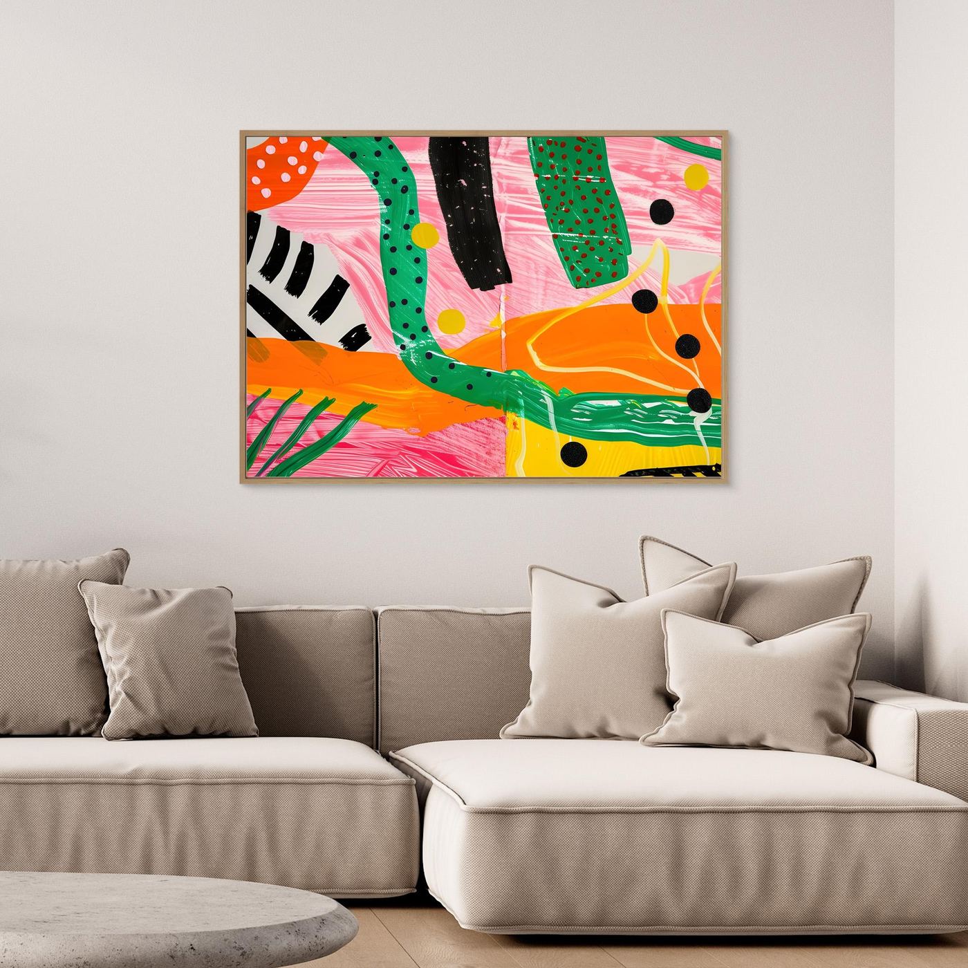 Bold Contemporary Abstract Expression Canvas
