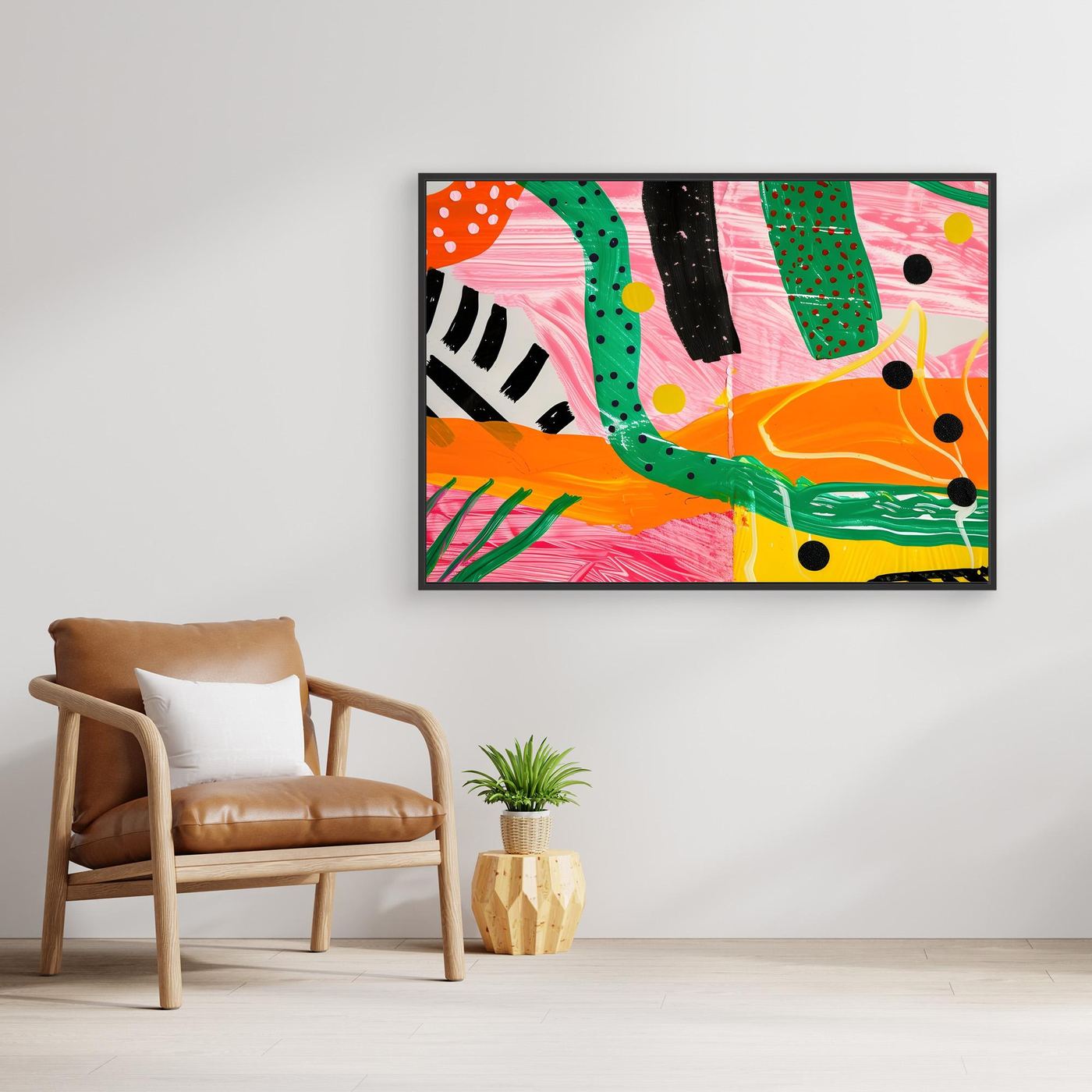 Bold Contemporary Abstract Expression Canvas