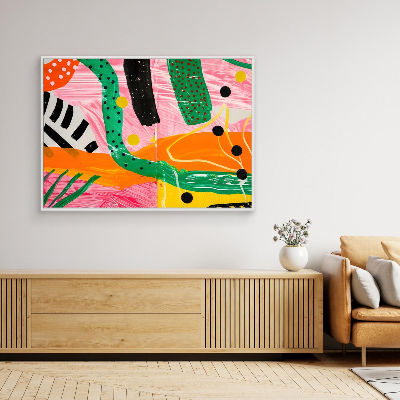 Bold Contemporary Abstract Expression Canvas