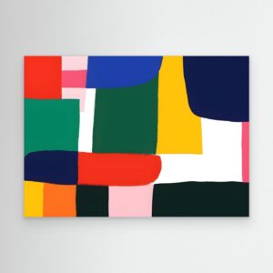 Modern Color Block Geometric Abstract Painting
