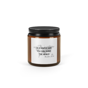 In A Gentle Way You Can Shake Amber jar soy candle