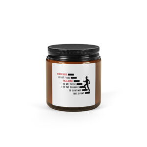 Success is Not Final Amber jar soy candle