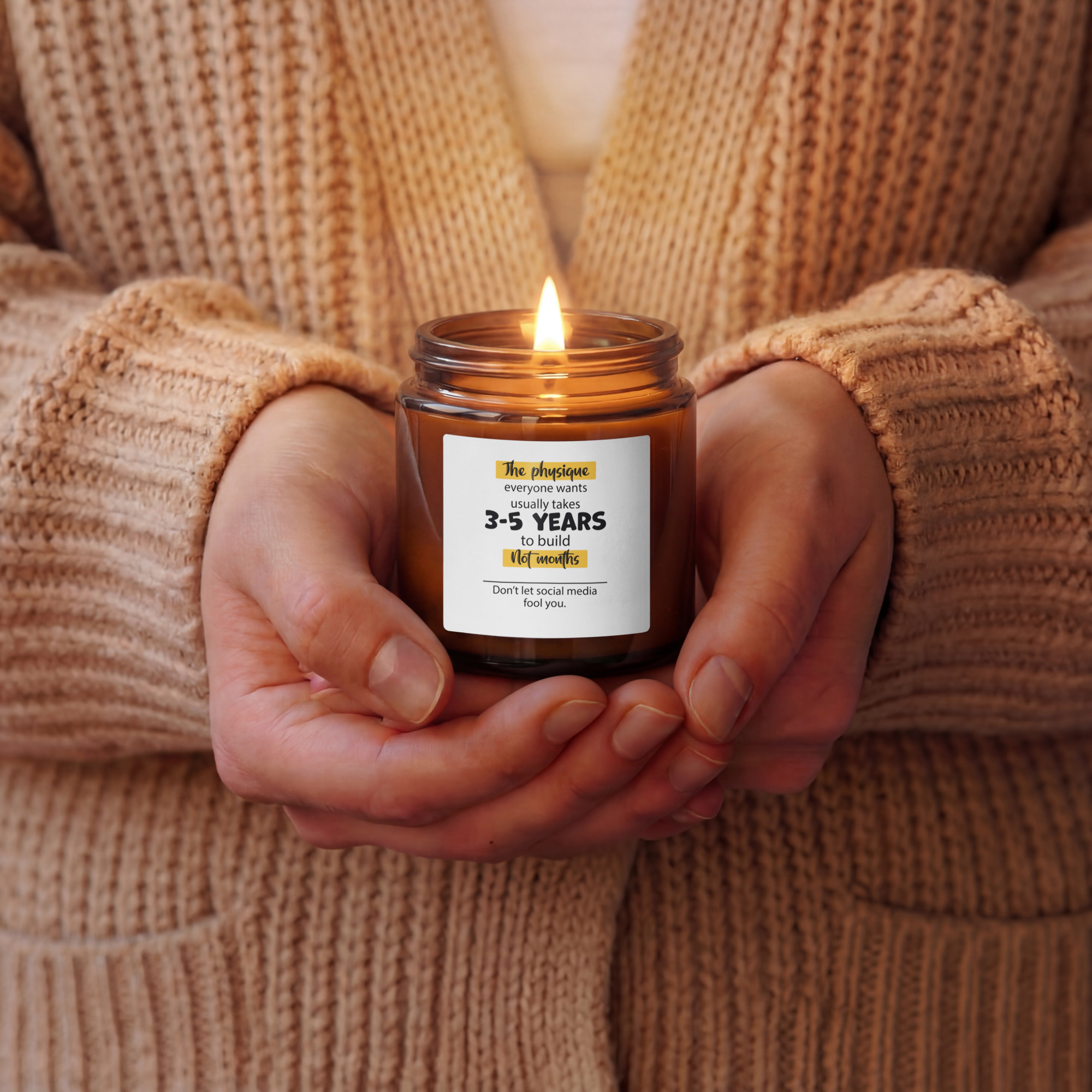 The physique everyone wants Amber jar soy candle - Image 2