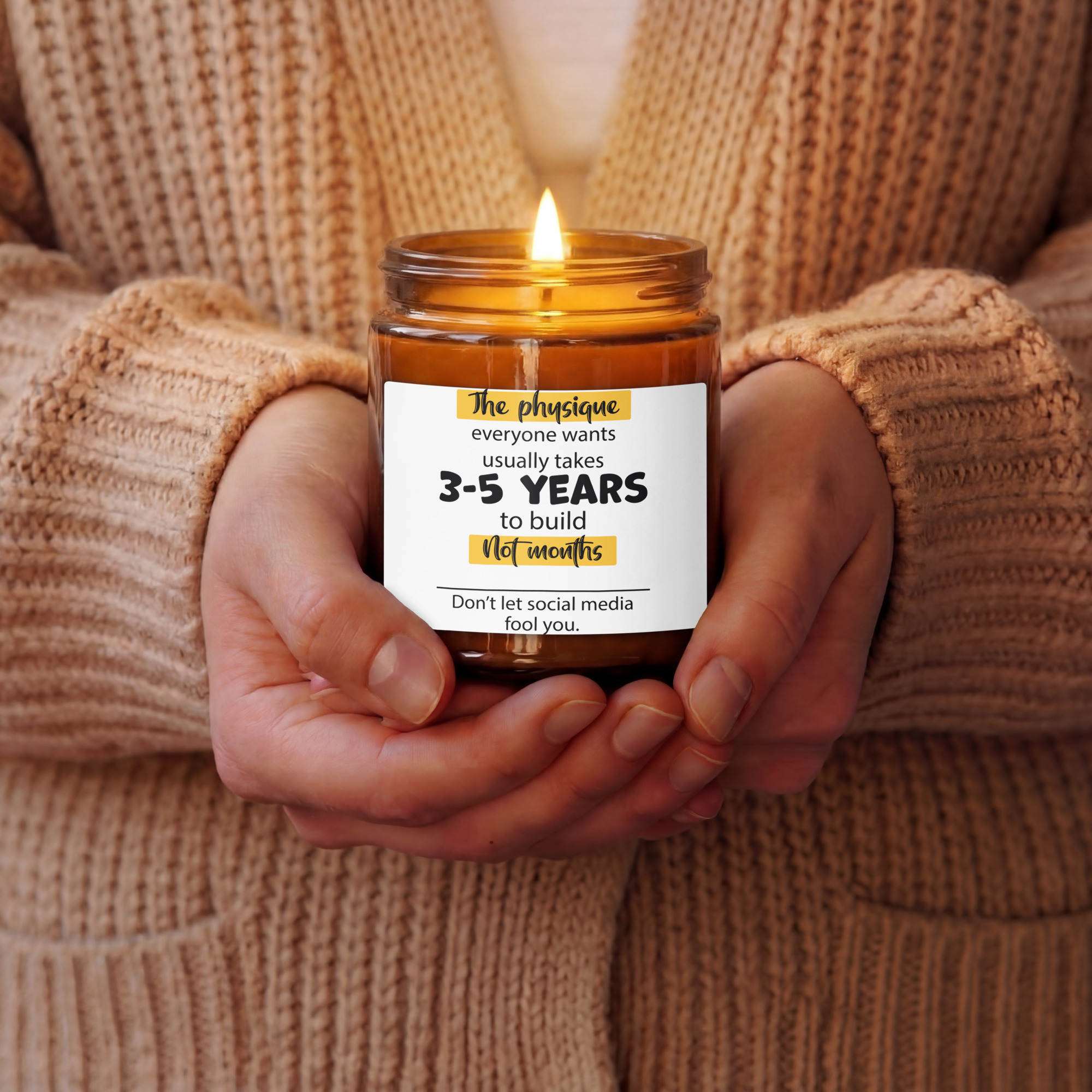 The physique everyone wants Amber jar soy candle - Image 7