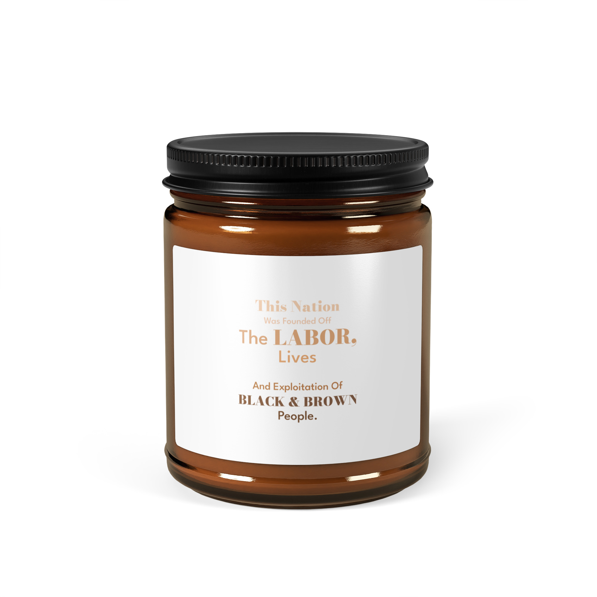 This Nation Was Founded Off Amber jar soy candle - Image 8