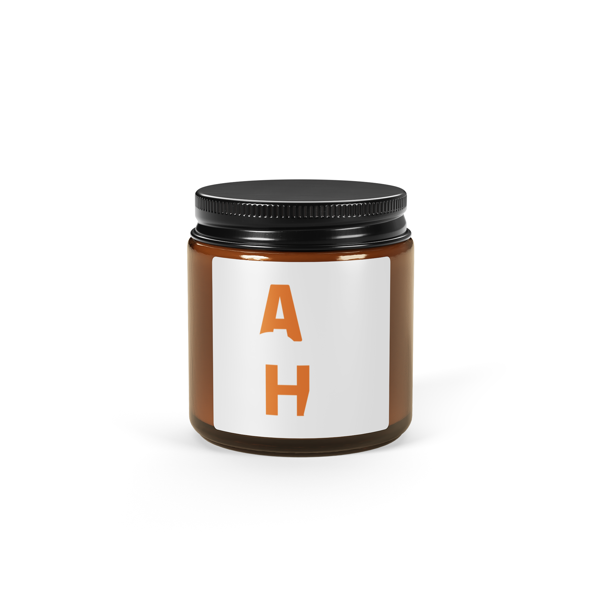 Alpha Male Bold Typography Amber jar soy candle - Image 4