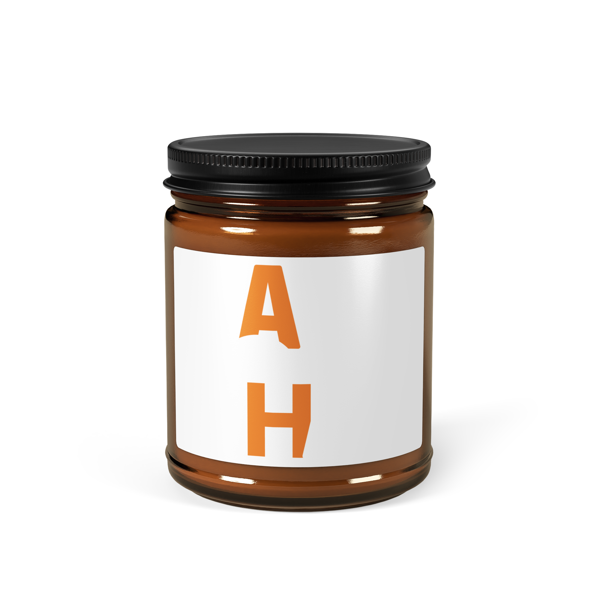 Alpha Male Bold Typography Amber jar soy candle - Image 10