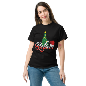 Believe Christmas Tree Unisex classic t-shirt