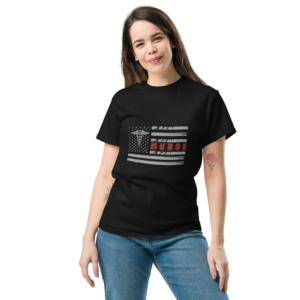 USA Nurse American Flag Healthcare Worker Unisex classic t- shirt
