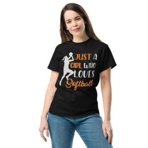 Just A Girl Who Loves Softball Unisex classic t- shirt