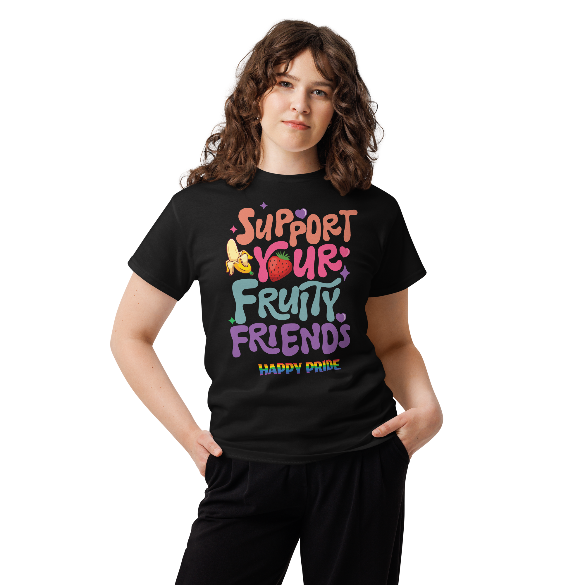 Support Your Fruity Friends Happy Pride Unisex classic t- shirt