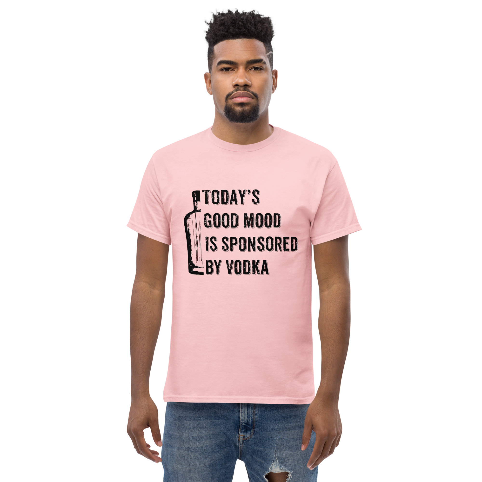Today's Good Mood Sponsored By Vodka Unisex classic t- shirt - Image 2