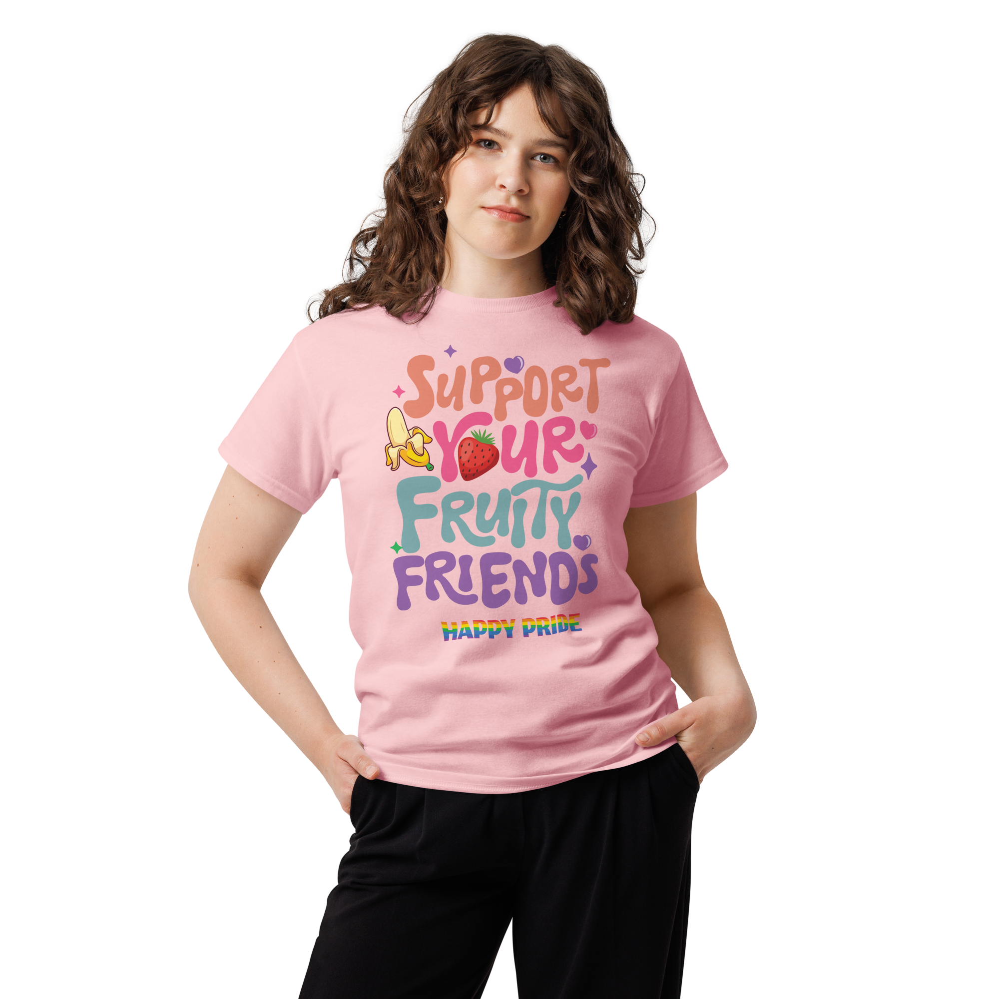 Support Your Fruity Friends Happy Pride Unisex classic t- shirt - Image 5