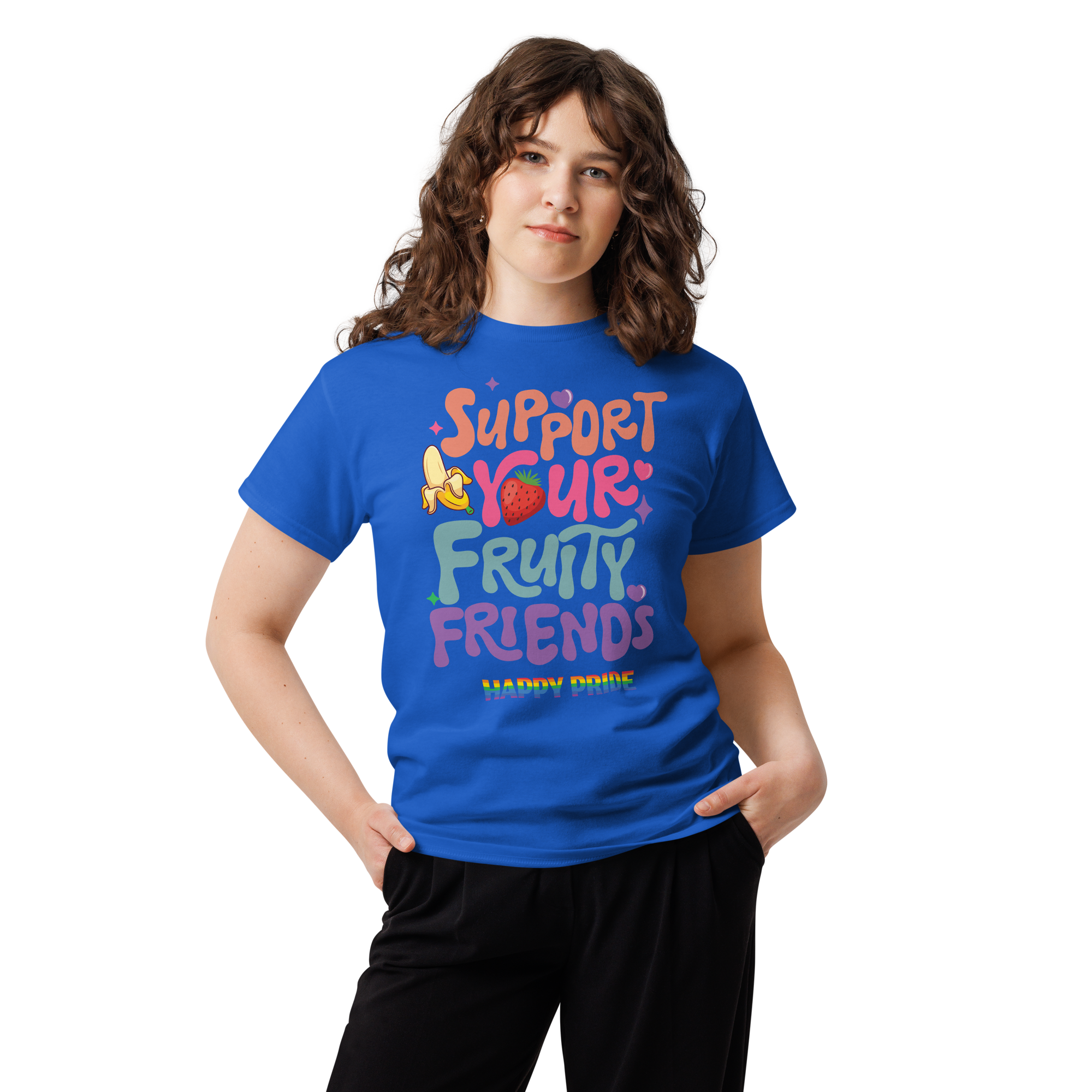 Support Your Fruity Friends Happy Pride Unisex classic t- shirt - Image 3