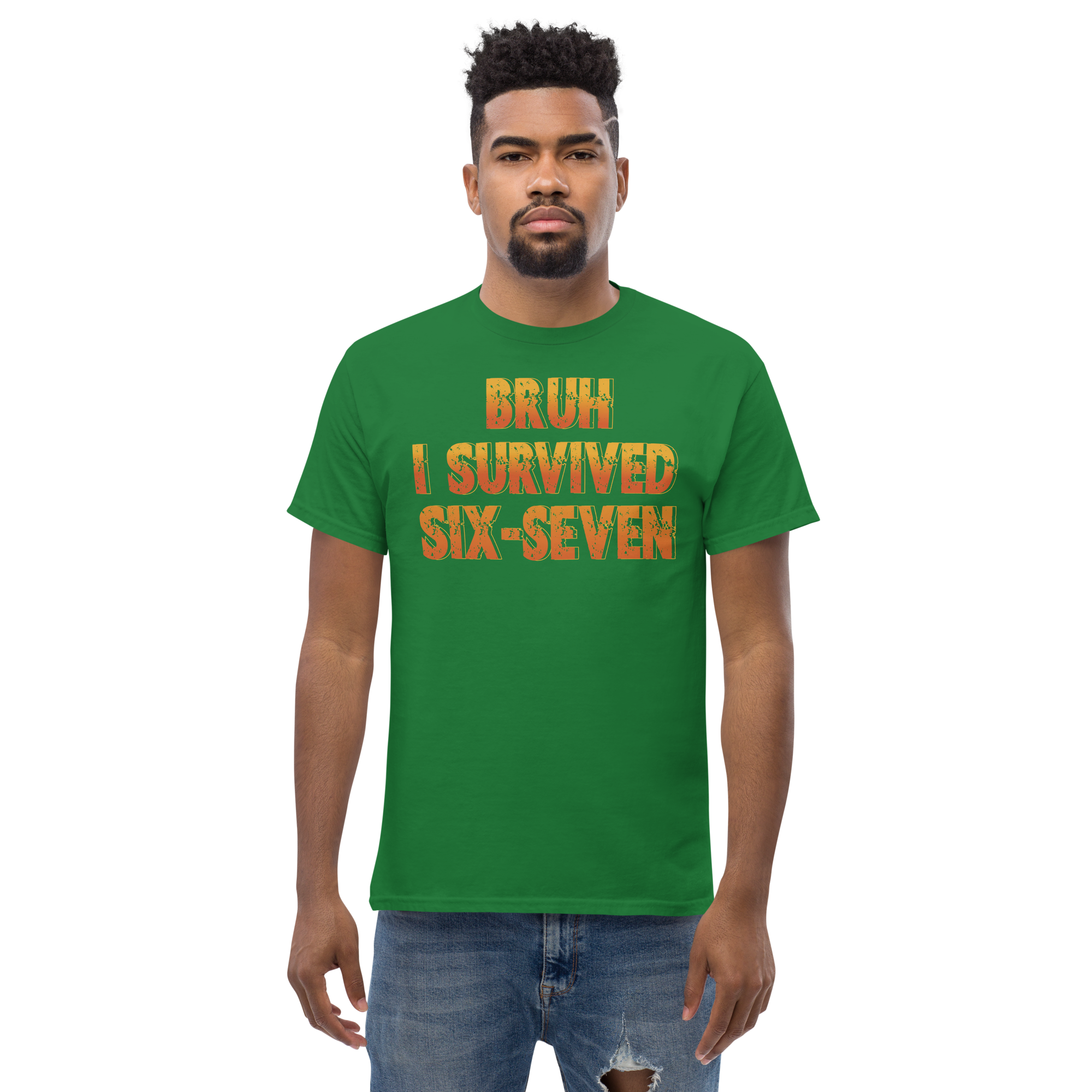 Bruh Survived Six Seven Unisex Classic t-shirt - Image 4