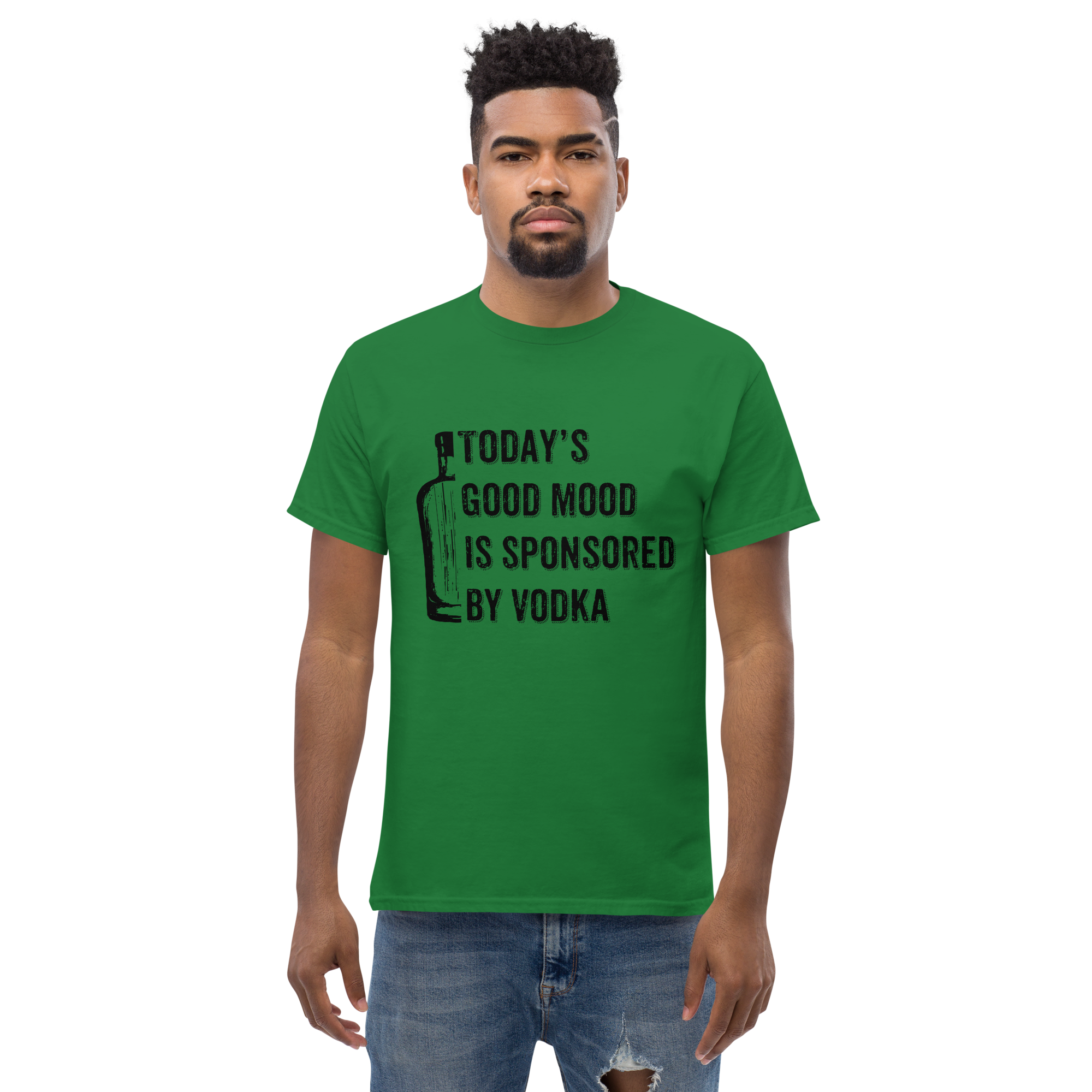 Today's Good Mood Sponsored By Vodka Unisex classic t- shirt - Image 4