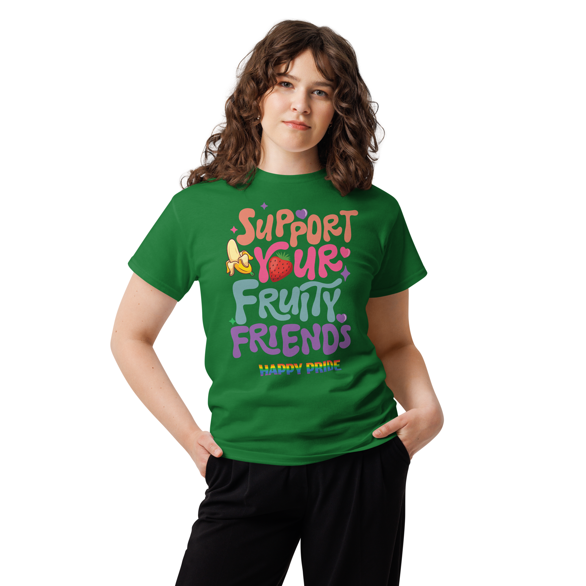Support Your Fruity Friends Happy Pride Unisex classic t- shirt - Image 4