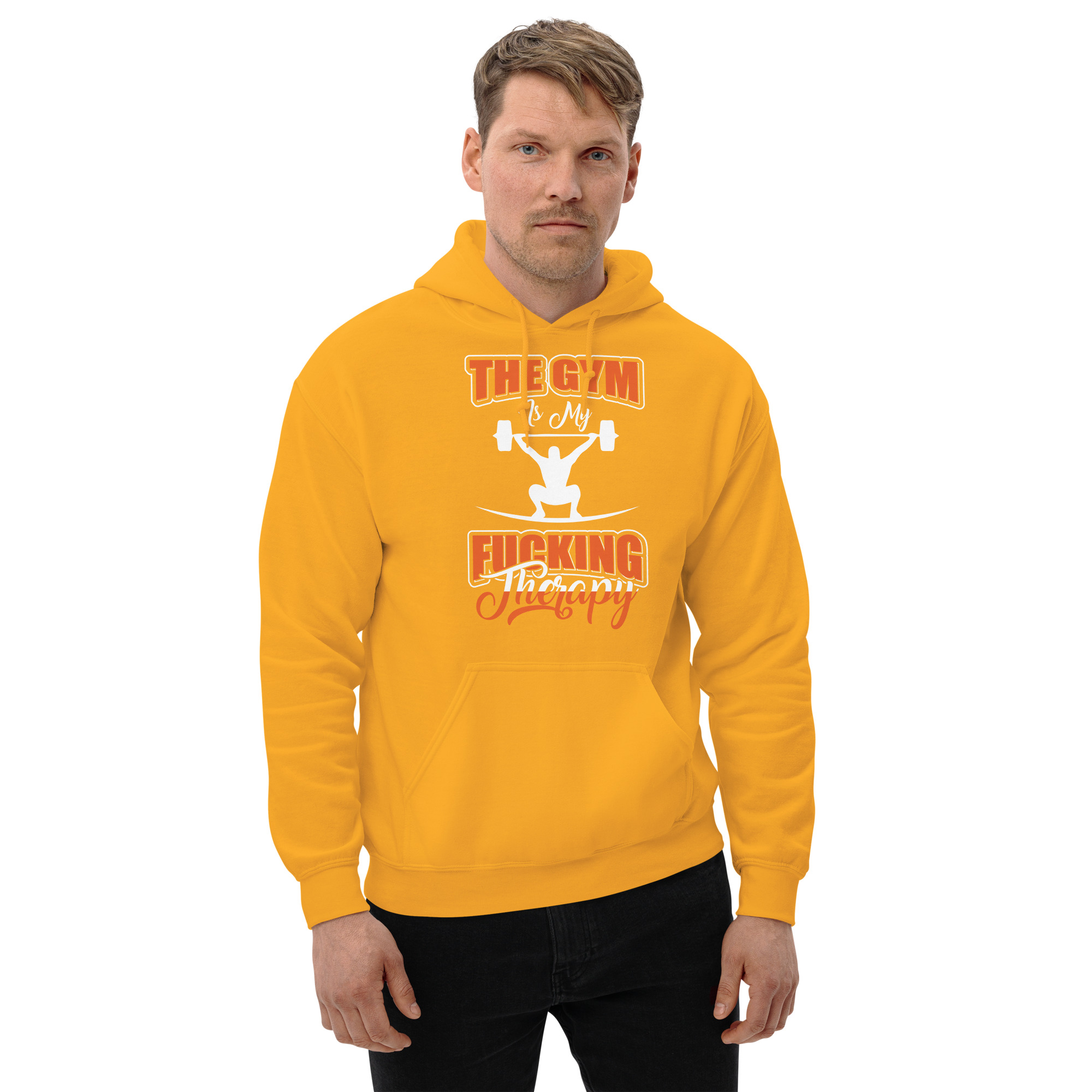 The Gym Is My Fucking Therapy Unisex Hoodie - Image 4