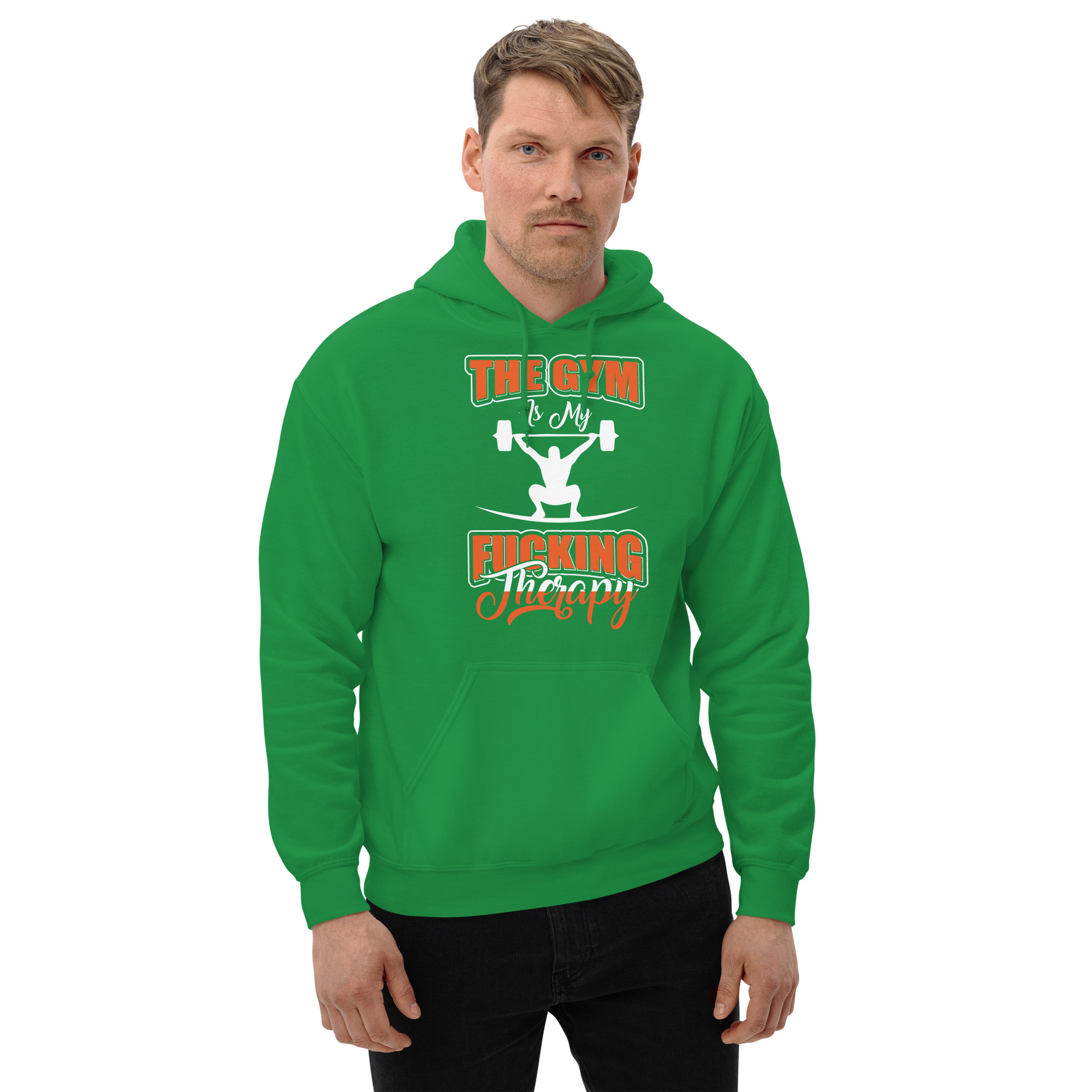 The Gym Is My Fucking Therapy Unisex Hoodie - Image 3