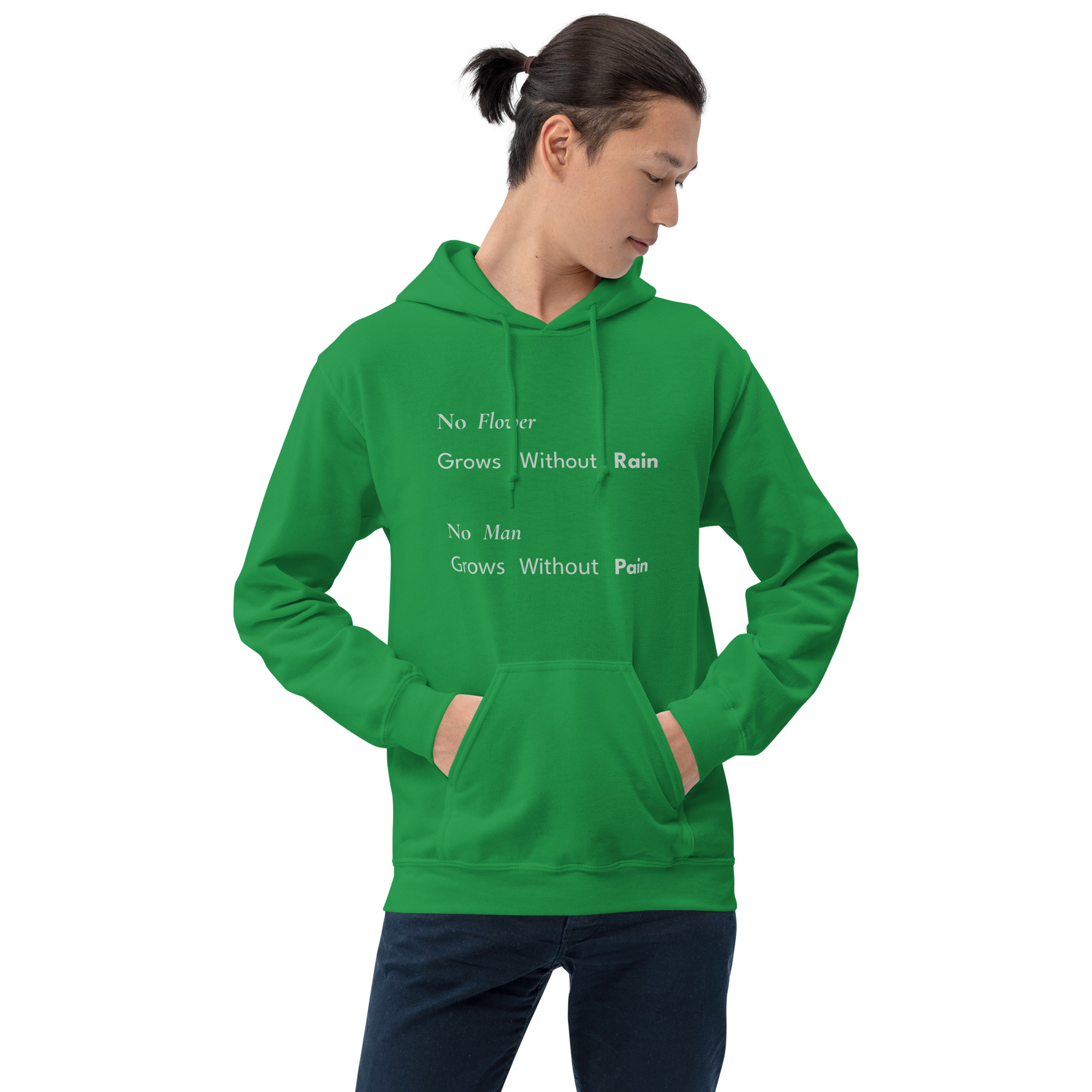 No Flower Grows Without Rain Unisex Hoodie - Image 4
