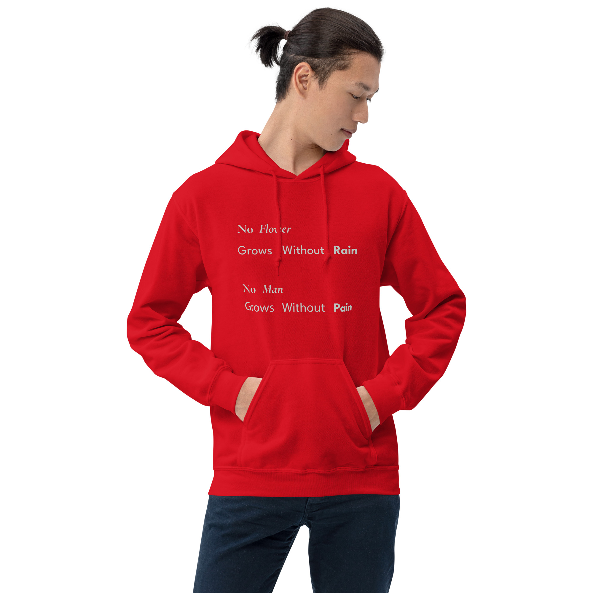 No Flower Grows Without Rain Unisex Hoodie - Image 2