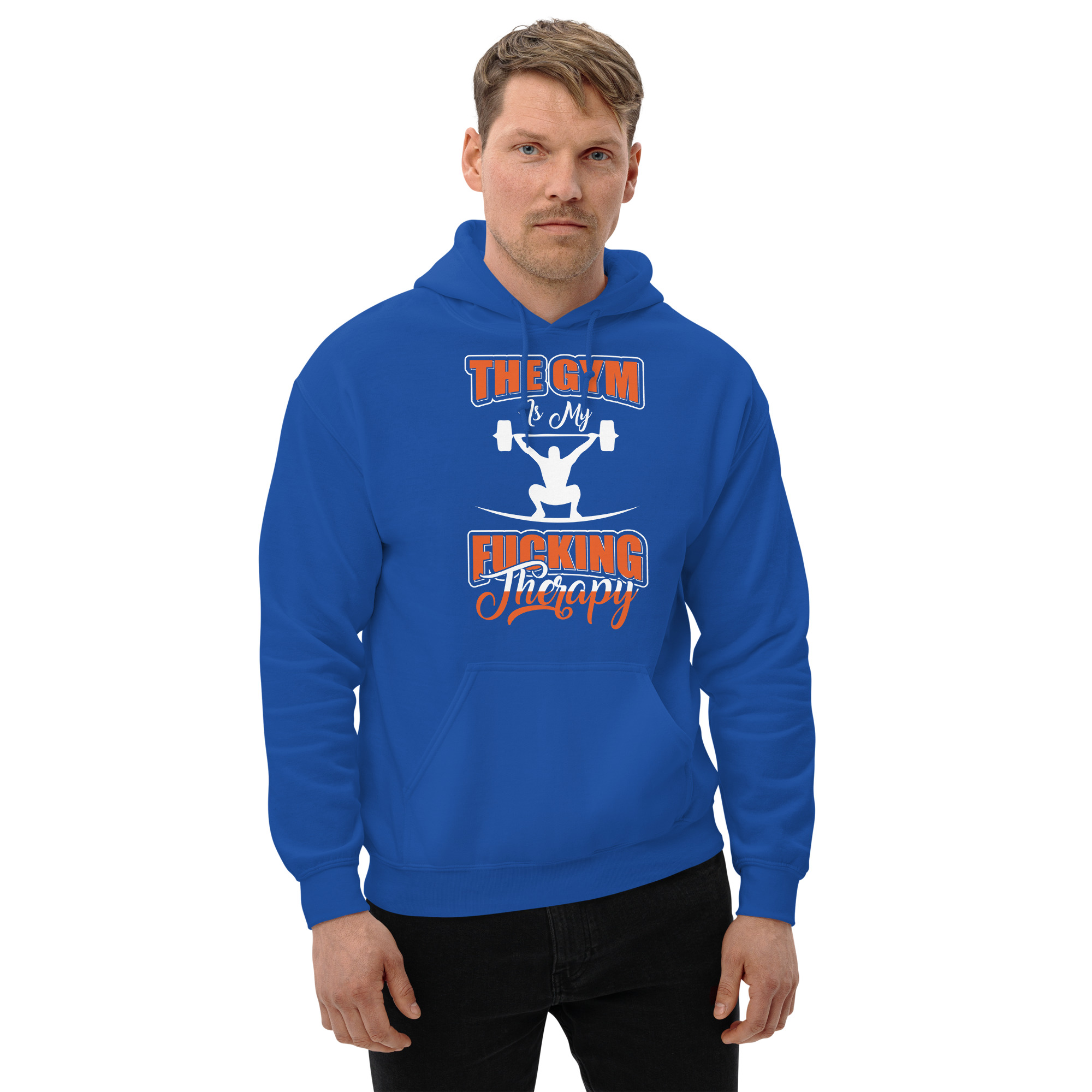 The Gym Is My Fucking Therapy Unisex Hoodie - Image 2
