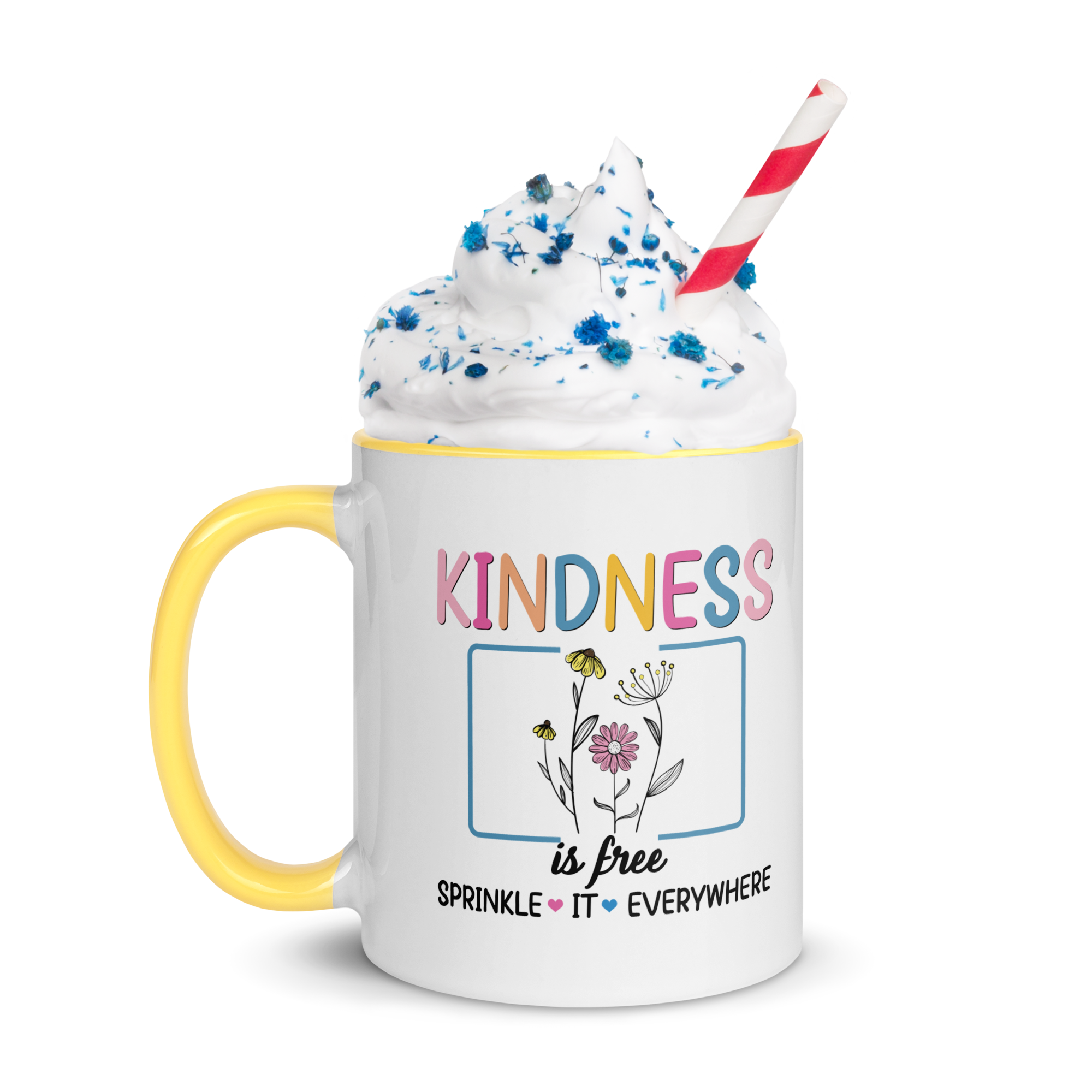 Kindness Is Free Sprinkle It Everywhere White Glossy Mug